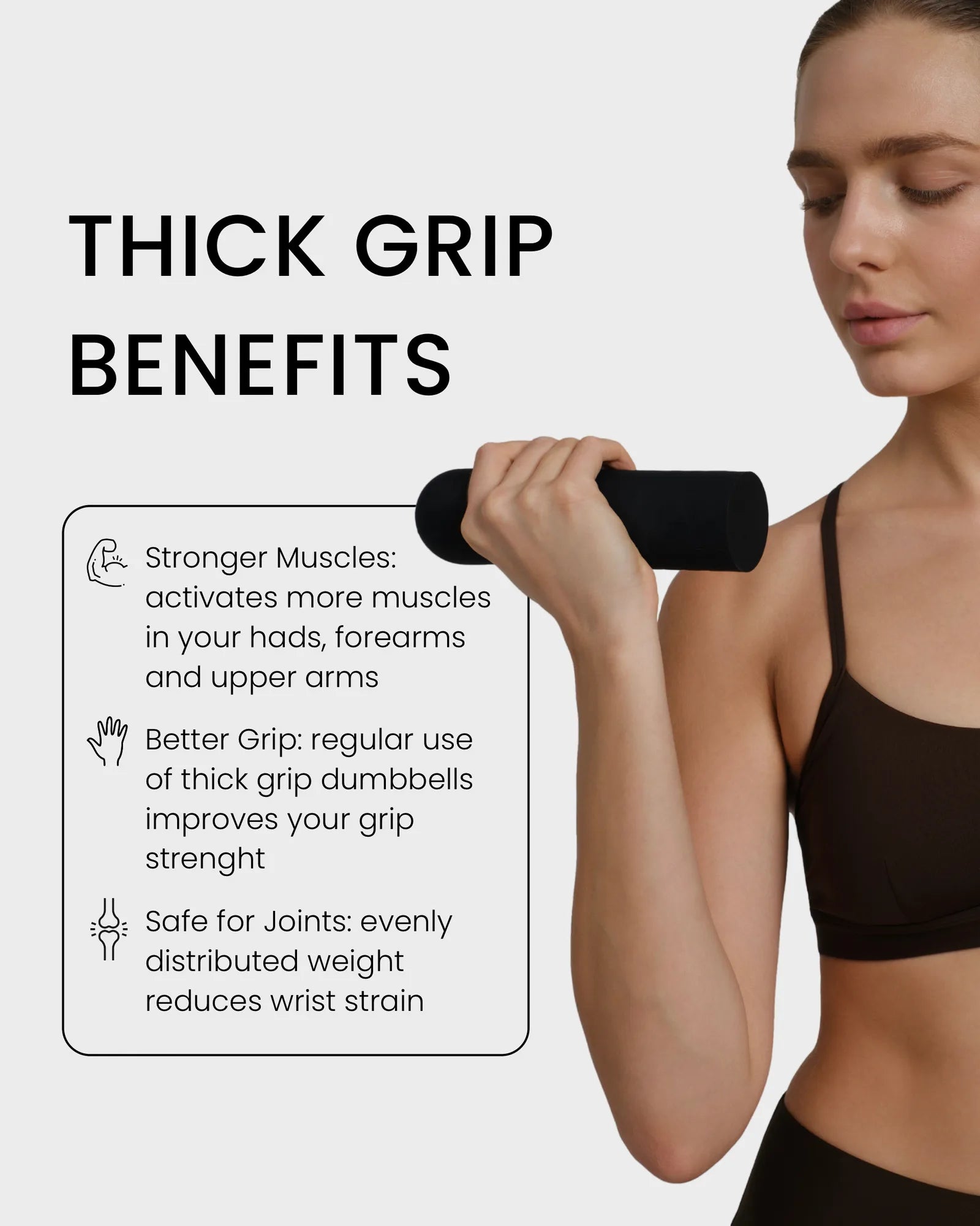 silicone dumbbells with comfortable thick grip for stronger muscles