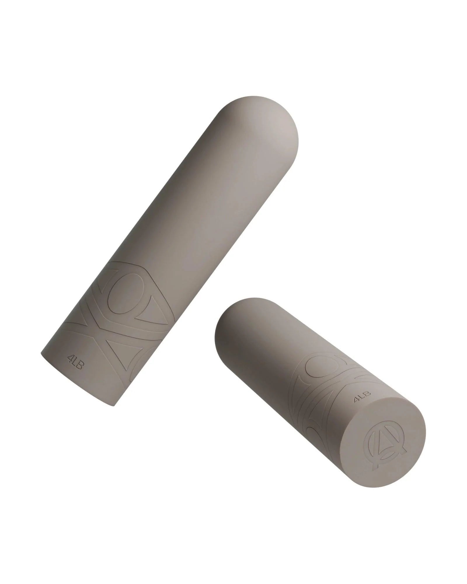 Soft silicone 4LB grey dumbbells floating with ergonomic design for secure grip