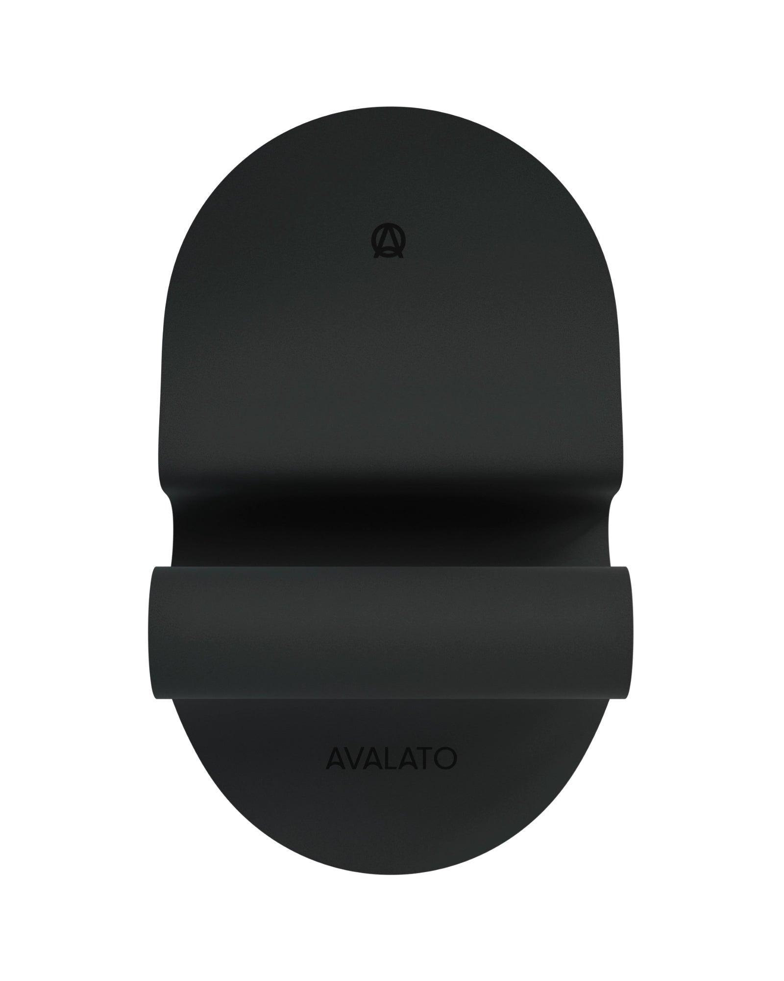 black-exercise-mat-oval-shape - AVALATO 