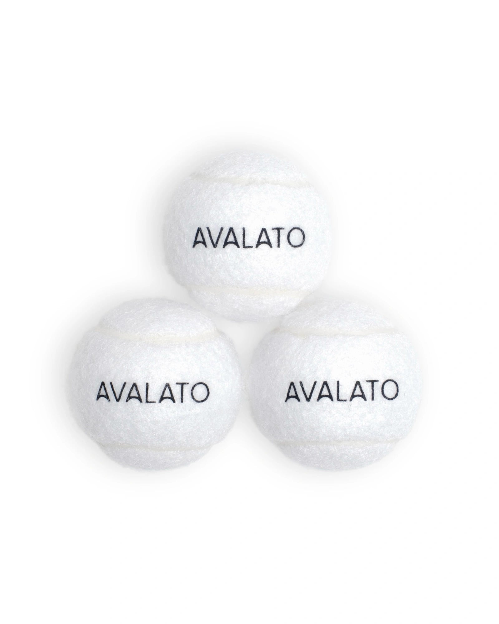 Three avalato vintage white tennis balls